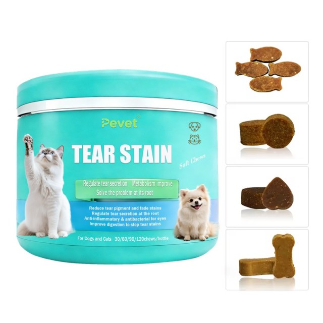 TEAR STAIN SOFT CHEWS Tear Stain Supports for Dogs - for Eye Moisture + Vision & Immune Support,TEAR STAIN SOFT CHEWS Tear Stain Supports for Dogs - for Eye Moisture + Vision & Immune Support,Pevet