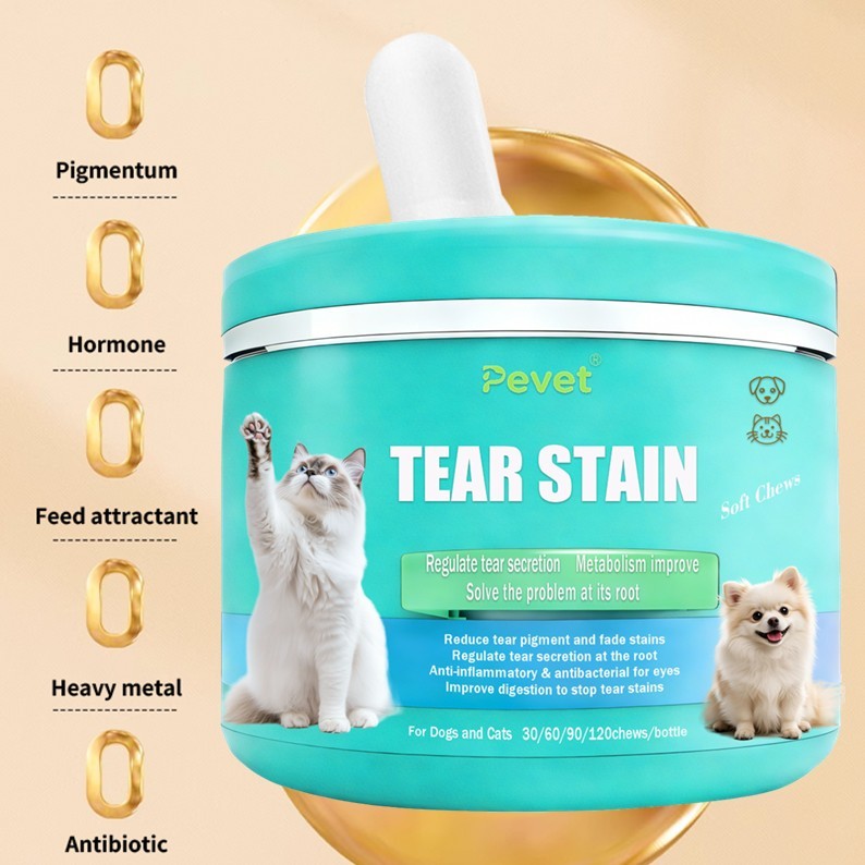 TEAR STAIN SOFT CHEWS Tear Stain Supports for Dogs - for Eye Moisture + Vision & Immune Support,TEAR STAIN SOFT CHEWS Tear Stain Supports for Dogs - for Eye Moisture + Vision & Immune Support,Pevet