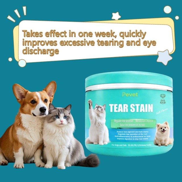 TEAR STAIN SOFT CHEWS Tear Stain Supports for Dogs - for Eye Moisture + Vision & Immune Support,TEAR STAIN SOFT CHEWS Tear Stain Supports for Dogs - for Eye Moisture + Vision & Immune Support,Pevet