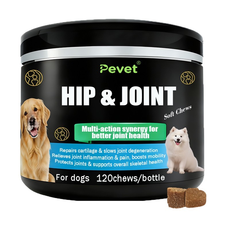 Comprimés à mâcher souples pour l'articulation de la hanche des chiens et chats (OEM/ODM) - Formule multivitaminée MSM - Réparation du cartilage - Soutien de la mobilité - Santé osseuse,Comprimés à mâcher souples pour l'articulation de la hanche des chiens et chats (OEM/ODM) - Formule multivitaminée MSM - Réparation du cartilage - Soutien de la mobilité - Santé osseuse,Pevet