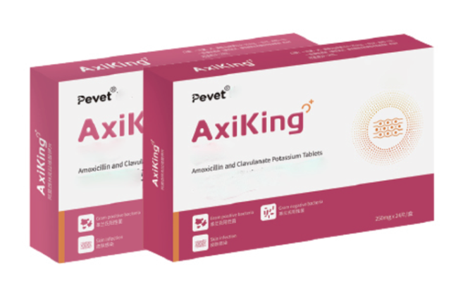 AxilKing Amoxicillin and Clavulanate Potassium Tablets for dogs and cats Broad-spectrum antibacterial effect against both Gram-positive and Gram-negative bacteria, covering common infections. High safety and tolerance, suitable for long-term clinical use,AxilKing Amoxicillin and Clavulanate Potassium Tablets for dogs and cats Broad-spectrum antibacterial effect against both Gram-positive and Gram-negative bacteria, covering common infections. High safety and tolerance, suitable for long-term clinical use,Pevet