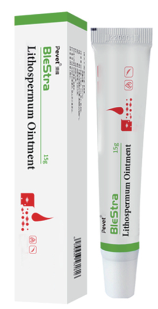 BleStra Lithospermum Ointment for dogs and cats For clearing heat and detoxifies, promoting tissue regeneration andrelieving pain, wound healing, debridement and swelling reduction, antisepsis and granulationpromotion.,BleStra Lithospermum Ointment for dogs and cats For clearing heat and detoxifies, promoting tissue regeneration andrelieving pain, wound healing, debridement and swelling reduction, antisepsis and granulationpromotion.,Pevet