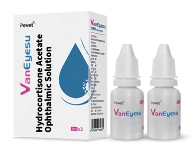 VanEyeSu Hydrocortisone Acetate Ophthalmic Solution for Dogs and Cats For the treatment of bacterial infections associated with topical ophthalmological conditions such as conjunctivitis, iritis, keratitis and scleritis.,VanEyeSu Hydrocortisone Acetate Ophthalmic Solution for Dogs and Cats For the treatment of bacterial infections associated with topical ophthalmological conditions such as conjunctivitis, iritis, keratitis and scleritis.,Pevet