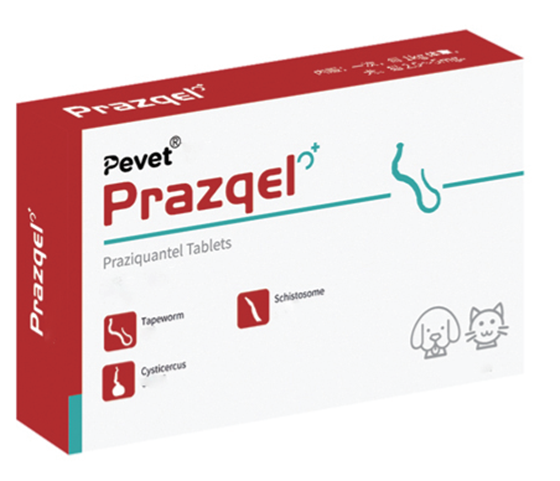 Prazqel Praziquantel Tablets for dogs and cats    removal of Dipylidium caninum, Taenia pisiformis, Echinococ-cus granulosus and for the removal and control of Echinococcus multilocularis.,Prazqel Praziquantel Tablets for dogs and cats    removal of Dipylidium caninum, Taenia pisiformis, Echinococ-cus granulosus and for the removal and control of Echinococcus multilocularis.,Pevet