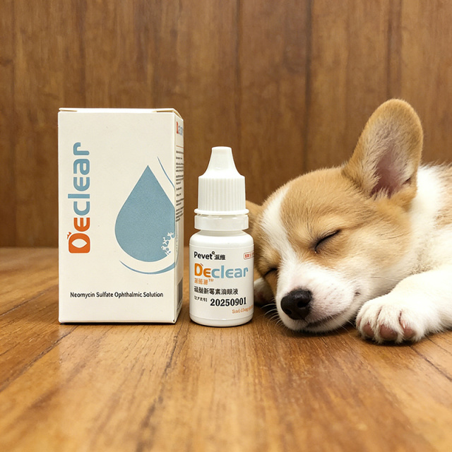 Pevet Antibiotic Eye Drops for Dogs & Cats – Neomycin Sulfate, Treats Conjunctivitis & Keratitis, 8ml,eterinary neomycin eye solution,Pevet