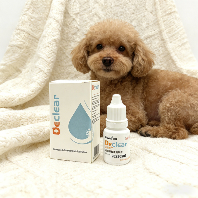 Pevet Antibiotic Eye Drops for Dogs & Cats – Neomycin Sulfate, Treats Conjunctivitis & Keratitis, 8ml,eterinary neomycin eye solution,Pevet
