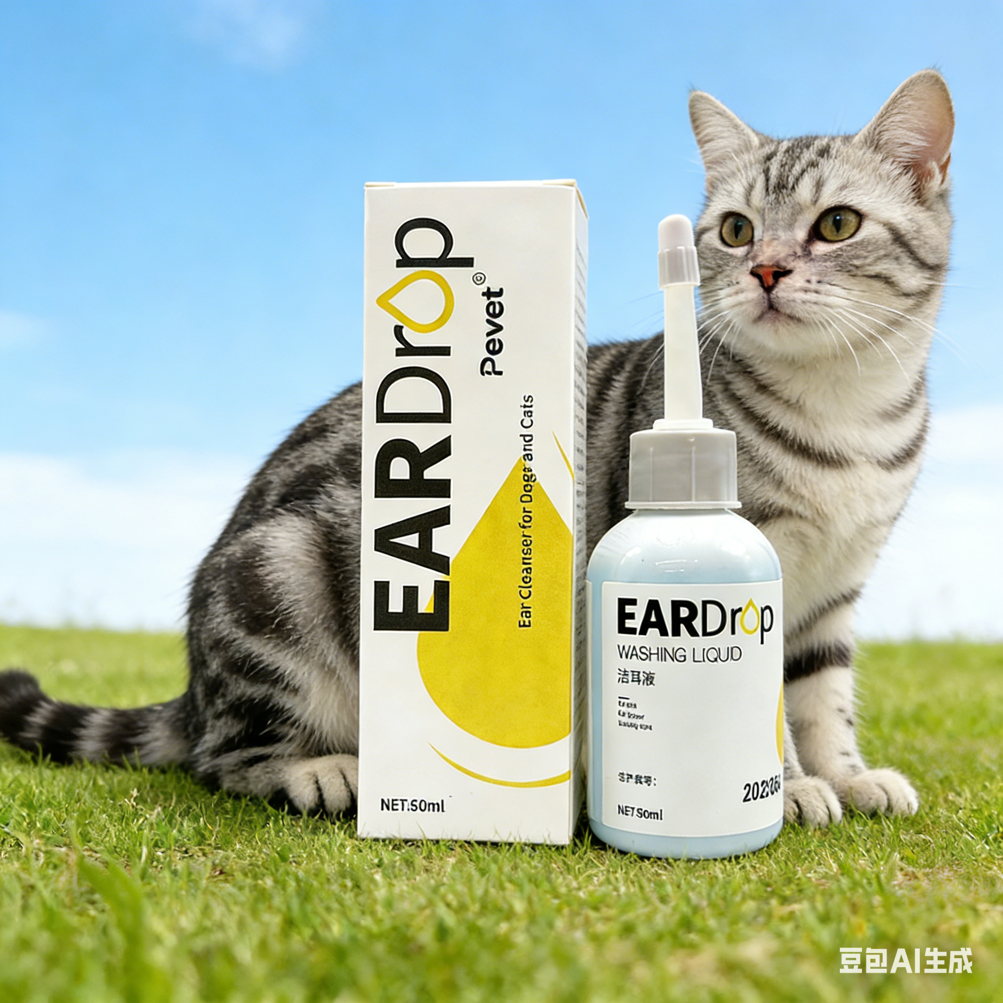 Pevet Ear Cleaner for Dogs & Cats – Removes Ear Wax & Controls Odor, Gentle Formula, 60ml,EarDrop Cleanser for Dogs and Cats or cleaning the ear canal in dogs and cats, removing cerumen and secretions, reducing itching, ear scratching, and head shaking. Assisting in repairing ear canal mucosa, removing cerumen, preventing ear odor,Pevet