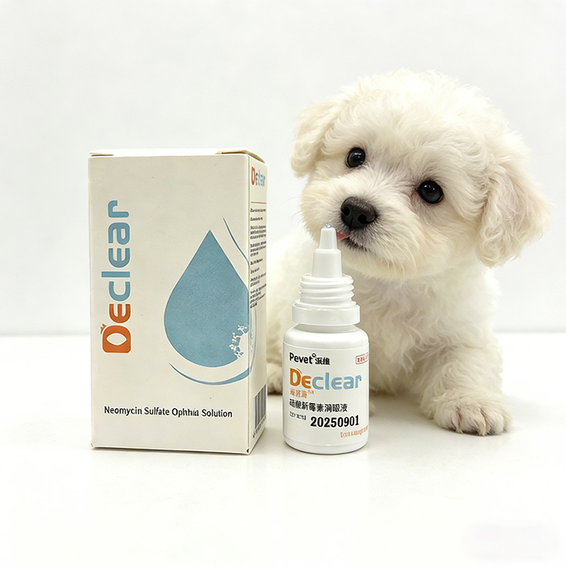 Pevet Antibiotic Eye Drops for Dogs & Cats – Neomycin Sulfate, Treats Conjunctivitis & Keratitis, 8ml,eterinary neomycin eye solution,Pevet