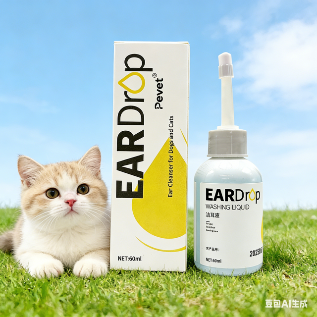 Pevet Ear Cleaner for Dogs & Cats – Removes Ear Wax & Controls Odor, Gentle Formula, 60ml,EarDrop Cleanser for Dogs and Cats or cleaning the ear canal in dogs and cats, removing cerumen and secretions, reducing itching, ear scratching, and head shaking. Assisting in repairing ear canal mucosa, removing cerumen, preventing ear odor,Pevet