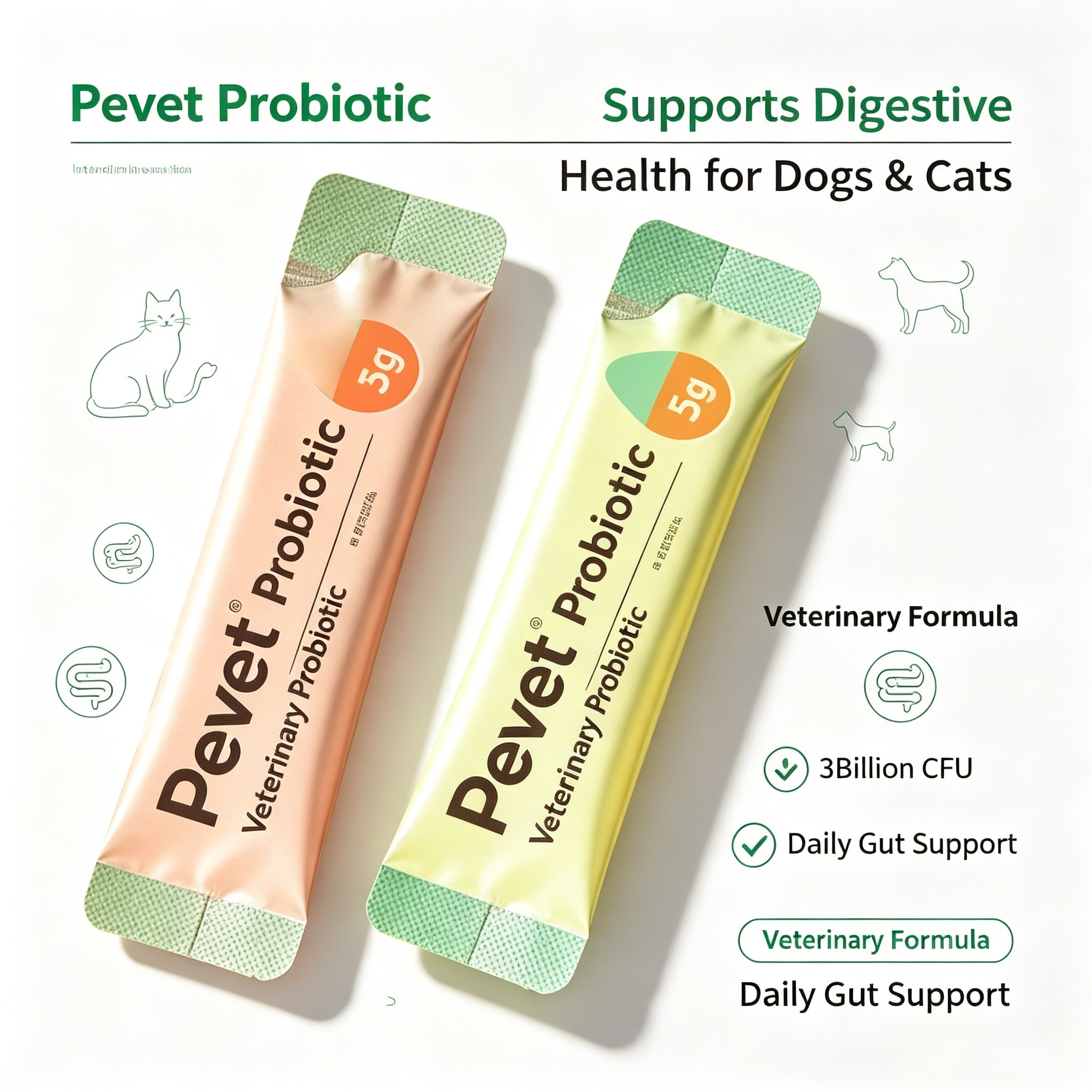 VetPro GI Support Probiotic for Dogs & Cats – Digestive Health, Diarrhea Relief & Gut Flora Balance | Post-Antibiotic Recovery,VetPro GI Support Probiotic for Dogs & Cats – Digestive Health, Diarrhea Relief & Gut Flora Balance | Post-Antibiotic Recovery,Pevet