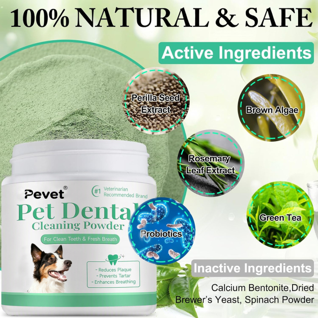 Dog Teeth Cleaning Powder, Dog Dental Care, Targets Tartar & Bad Breath & Reduces Plaque,Dog Teeth Cleaning Powder, Dog Dental Care, Targets Tartar & Bad Breath & Reduces Plaque,Pevet