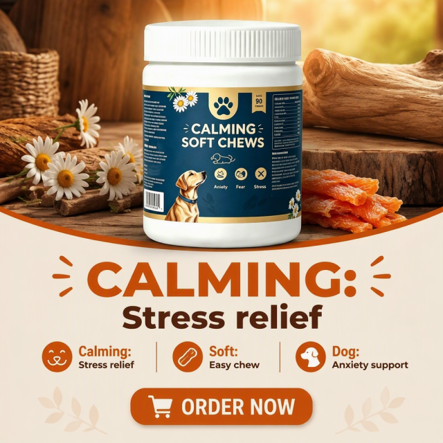 Dog Calming Soft Chews – Delicious Daily Support for Anxiety & Stress Relief,Dog Calming Soft Chews – Delicious Daily Support for Anxiety & Stress Relief,Pevet