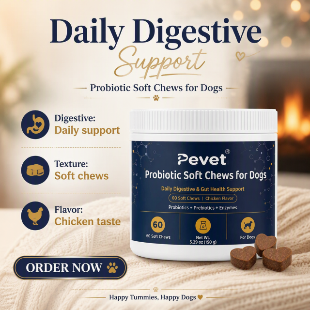 Probiotic Soft Chews for Dogs & Cats – Digestive Health & Immune Support,Probiotic Soft Chews for Dogs & Cats – Digestive Health & Immune Support,Pevet