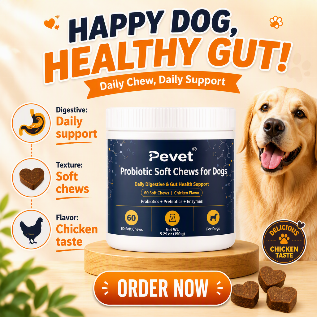 Probiotic Soft Chews for Dogs & Cats – Digestive Health & Immune Support,Probiotic Soft Chews for Dogs & Cats – Digestive Health & Immune Support,Pevet