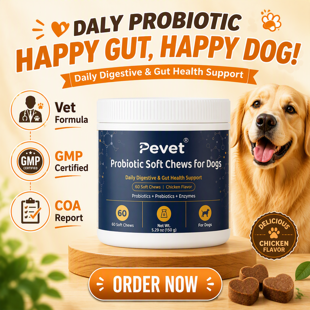 Probiotic Soft Chews for Dogs & Cats – Digestive Health & Immune Support,Probiotic Soft Chews for Dogs & Cats – Digestive Health & Immune Support,Pevet