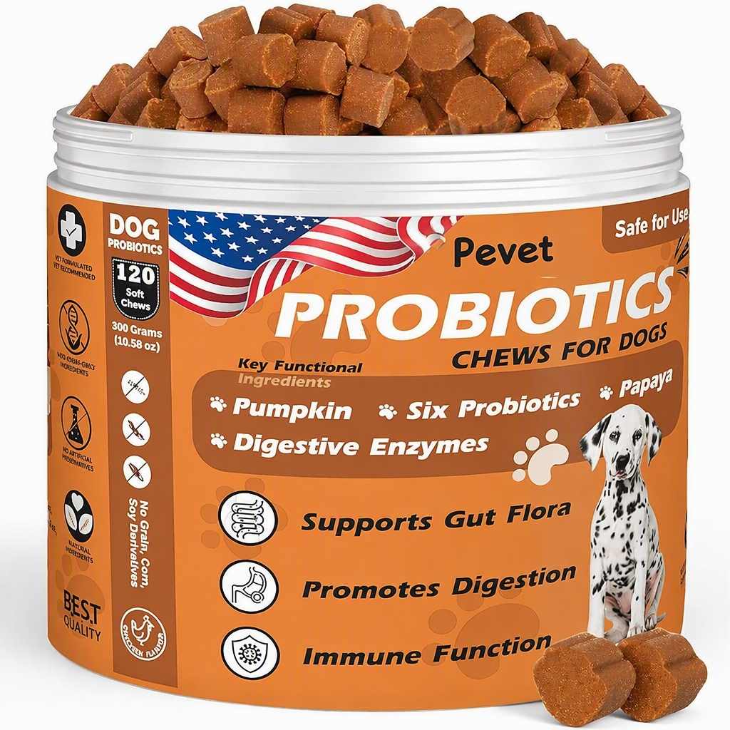 Probiotic Soft Chews for Dogs & Cats – Digestive Health & Immune Support,Probiotic Soft Chews for Dogs & Cats – Digestive Health & Immune Support,Pevet