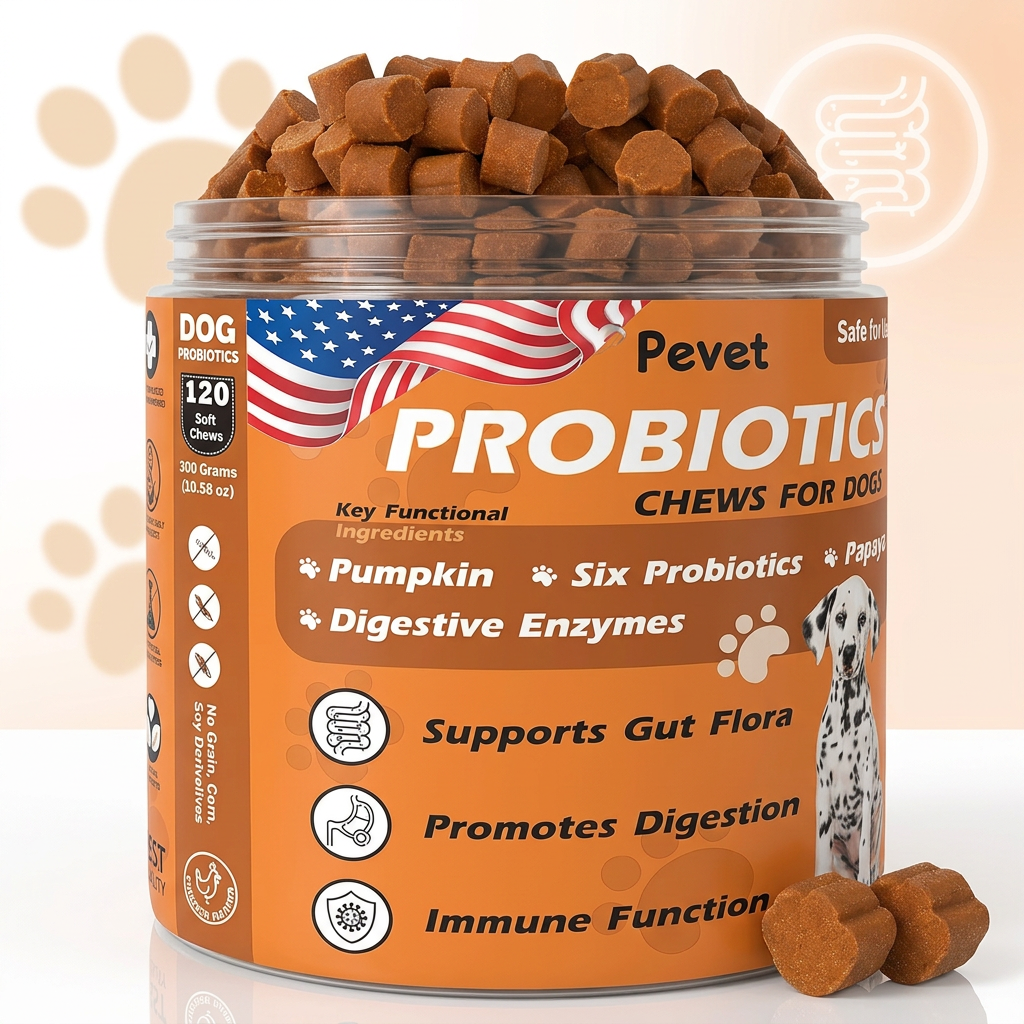 Probiotic Soft Chews for Dogs & Cats – Digestive Health & Immune Support,Probiotic Soft Chews for Dogs & Cats – Digestive Health & Immune Support,Pevet