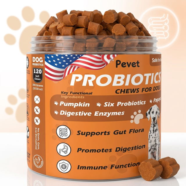 Probiotic Soft Chews for Dogs & Cats – Digestive Health & Immune Support,Probiotic Soft Chews for Dogs & Cats – Digestive Health & Immune Support,Pevet
