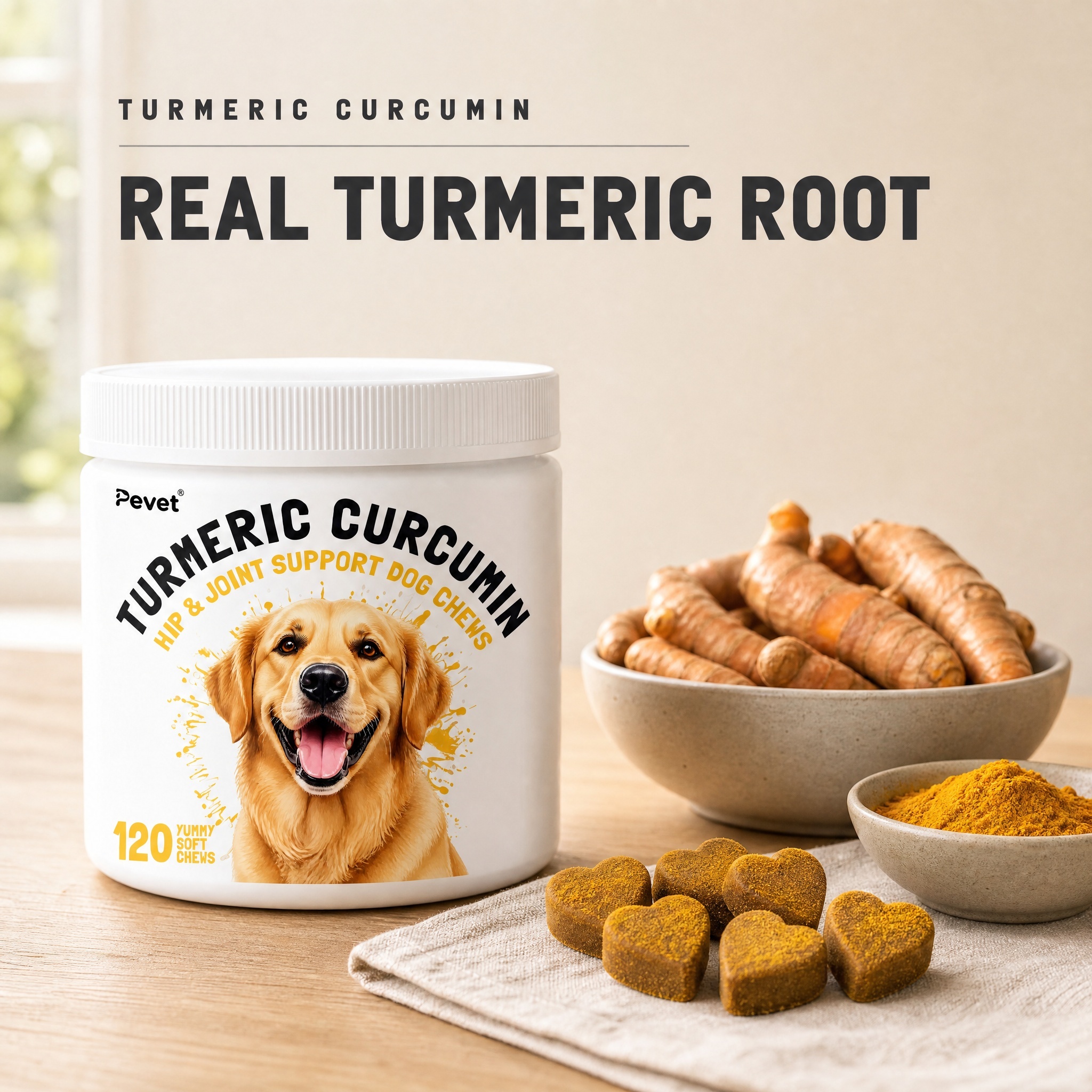 Pevet MSM Turmeric Joint Soft Chews for Dogs Hip and Joint Supplement Mobility Support Chews Private Label,Pevet MSM Turmeric Joint Soft Chews for Dogs Hip and Joint Supplement Mobility Support Chews Private Label,Pevet