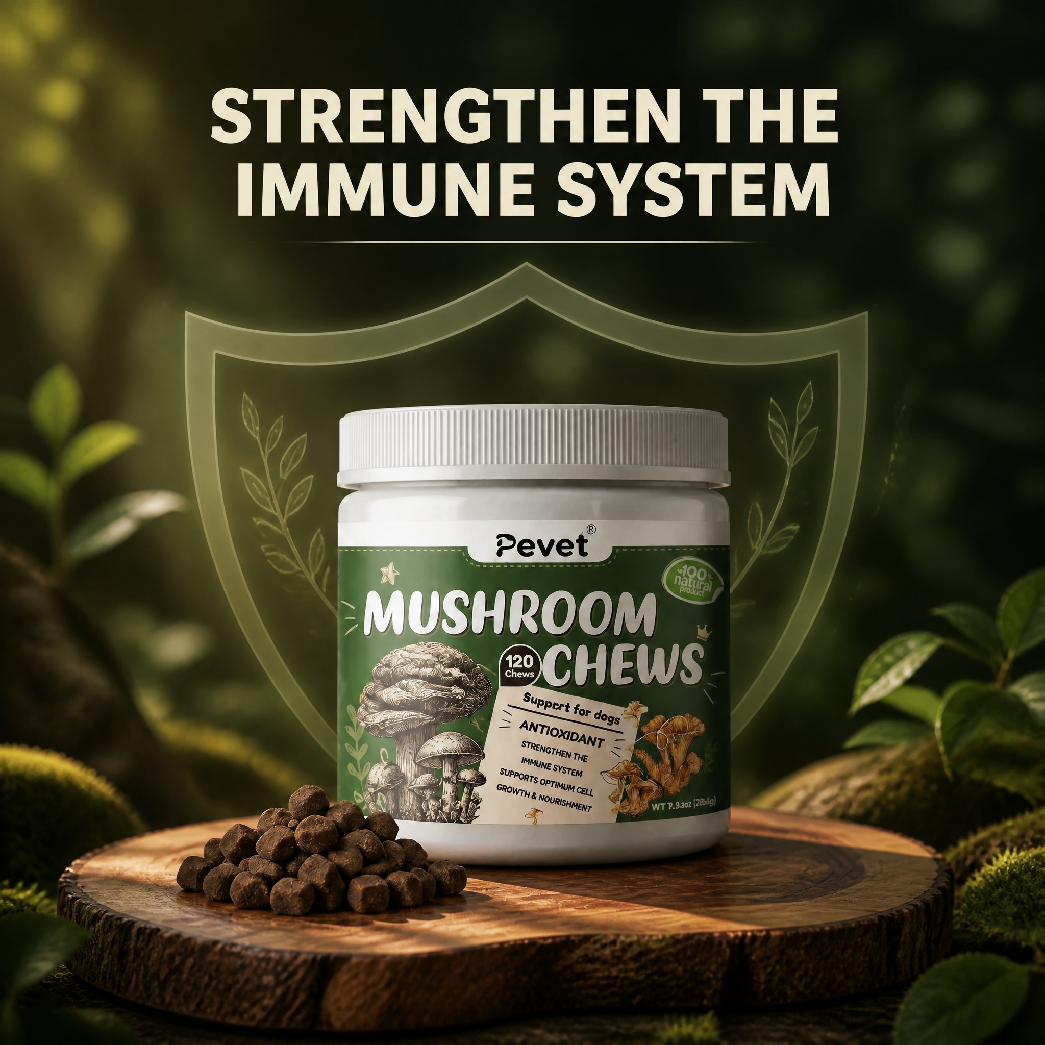 Pevet OEM ODM Grain-Free Mushroom Supplement Soft Chews Ashwagandha Probiotic Blend-Immune Support Joint Health,Pevet OEM ODM Grain-Free Mushroom Supplement Soft Chews Ashwagandha Probiotic Blend-Immune Support Joint Health,Pevet