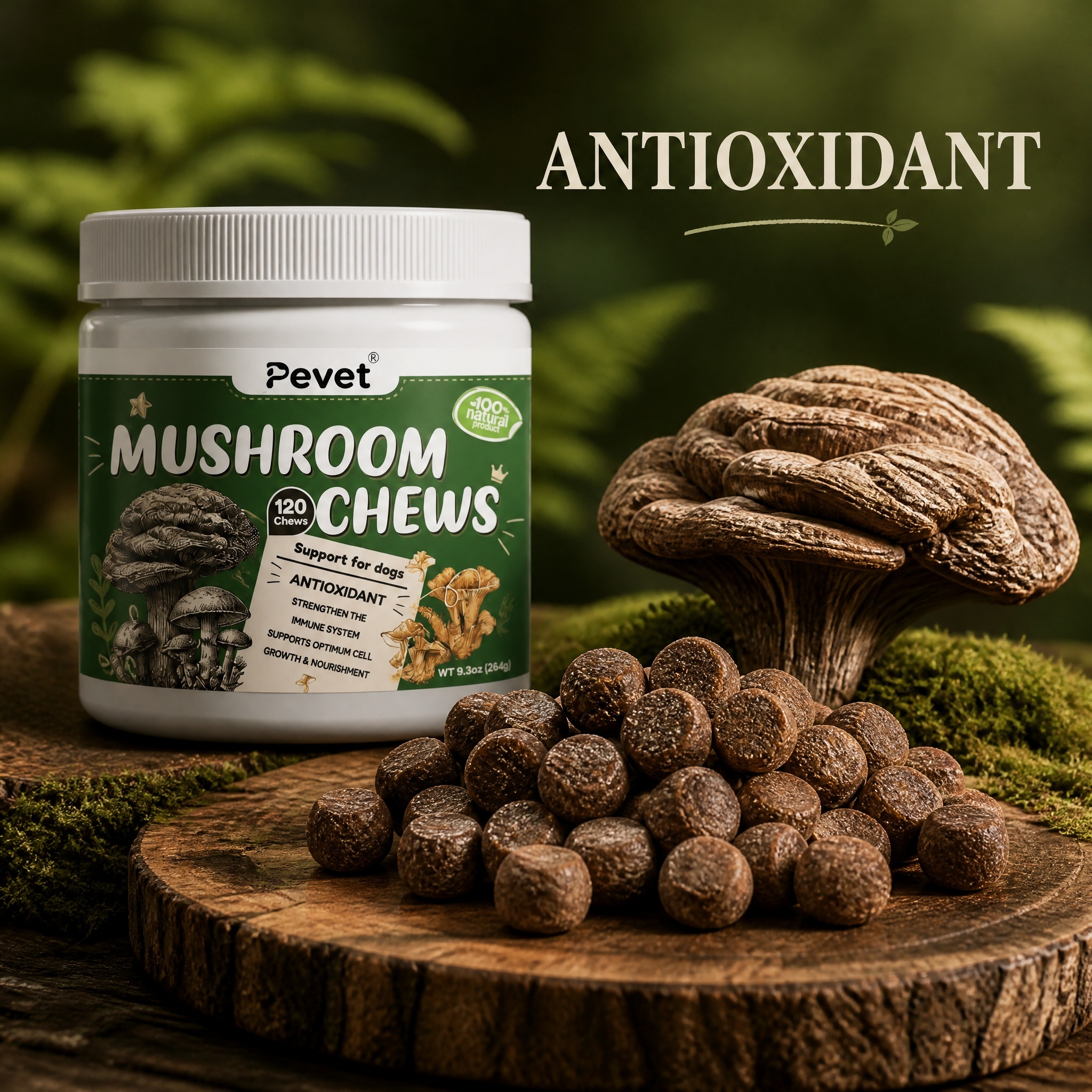 Pevet OEM ODM Grain-Free Mushroom Supplement Soft Chews Ashwagandha Probiotic Blend-Immune Support Joint Health,Pevet OEM ODM Grain-Free Mushroom Supplement Soft Chews Ashwagandha Probiotic Blend-Immune Support Joint Health,Pevet
