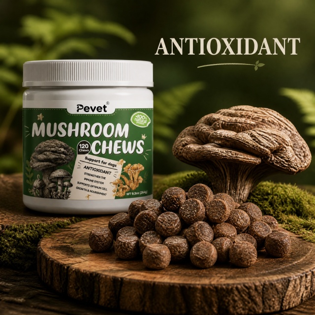 Pevet OEM ODM Grain-Free Mushroom Supplement Soft Chews Ashwagandha Probiotic Blend-Immune Support Joint Health,Pevet OEM ODM Grain-Free Mushroom Supplement Soft Chews Ashwagandha Probiotic Blend-Immune Support Joint Health,Pevet