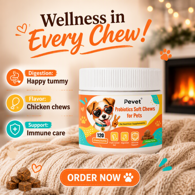 Pevet Probiotic Soft Chews for Dogs-Long-acting Gut Health & Seasonal Allergy Support Digestive Health Supplements,Pevet Probiotic Soft Chews for Dogs-Long-acting Gut Health & Seasonal Allergy Support Digestive Health Supplements,Pevet
