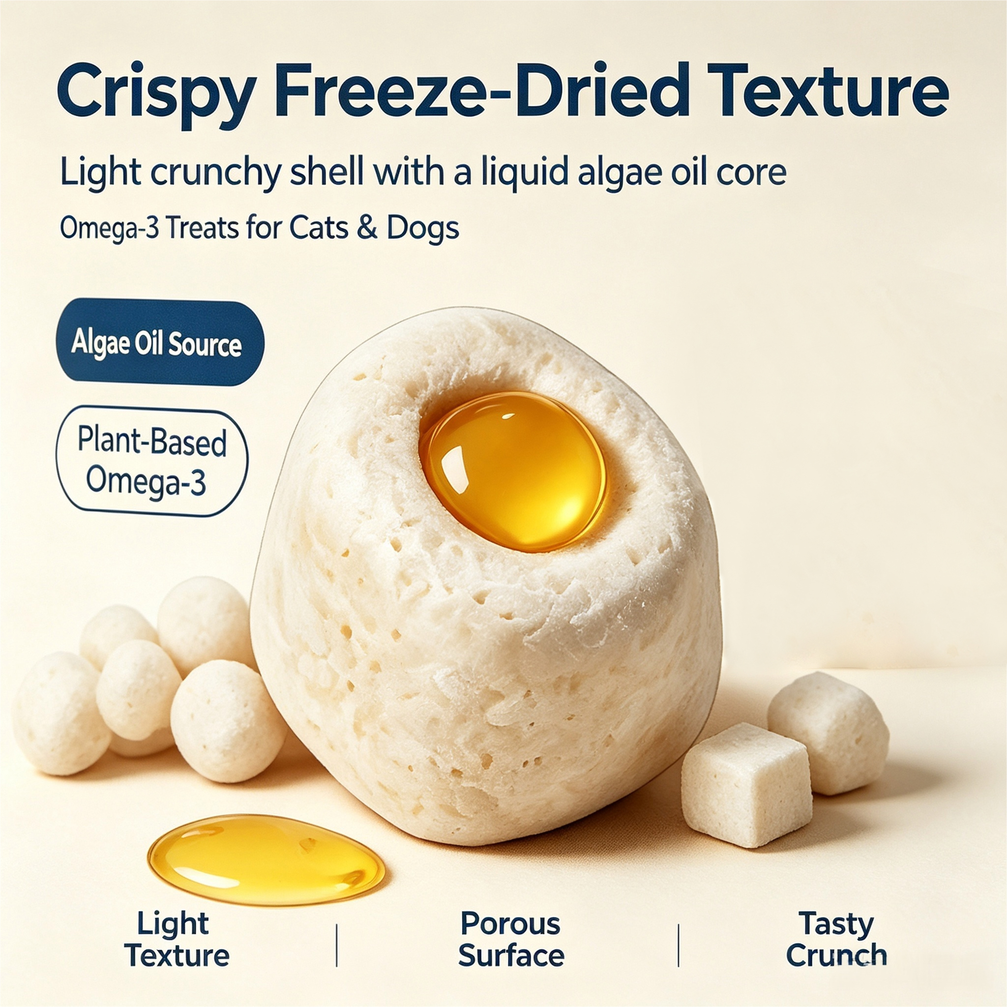 Pevet Private Label Freeze-Dried DHA Algae Oil Beads Bursting Beads Technology Plant-Based Omega-3 DHA Per Bead Stable Odorless,Pevet Private Label Freeze-Dried DHA Algae Oil Beads Bursting Beads Technology Plant-Based Omega-3 DHA Per Bead Stable Odorless,Pevet