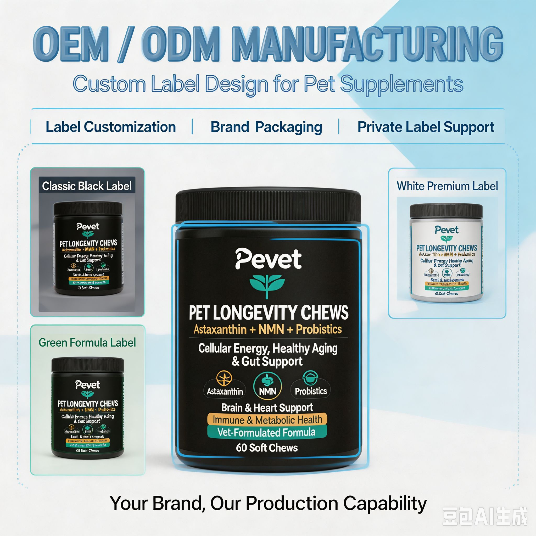 Pevet Pet Aging & Wellness Supplement Astaxanthin NMN Supports Vitality Antioxidant & Gut Health OEM/ODM Pet Supplement,Pevet Pet Aging & Wellness Supplement Astaxanthin NMN Supports Vitality Antioxidant & Gut Health OEM/ODM Pet Supplement,Pevet