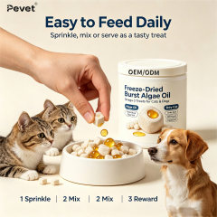 Pevet Private Label Freeze-Dried DHA Algae Oil Beads Bursting Beads Technology Plant-Based Omega-3 DHA Per Bead Stable Odorless,Pevet Private Label Freeze-Dried DHA Algae Oil Beads Bursting Beads Technology Plant-Based Omega-3 DHA Per Bead Stable Odorless,Pevet