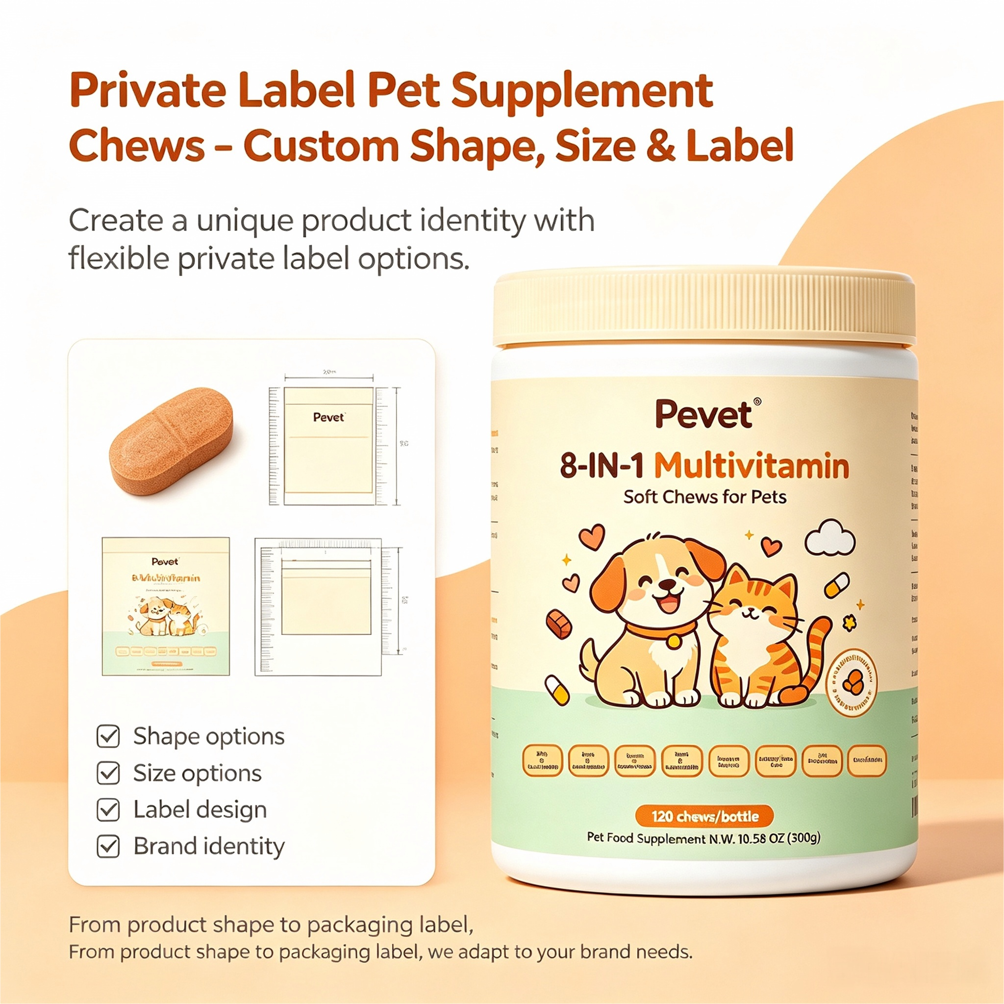 Pevet 8-in-1 Multivitamin Soft Chews Supports Travel Buddies Skin Coat Joint Heart Digestion Urinary Vision Oral Private Stock,Pevet 8-in-1 Multivitamin Soft Chews Supports Travel Buddies Skin Coat Joint Heart Digestion Urinary Vision Oral Private Stock,Pevet