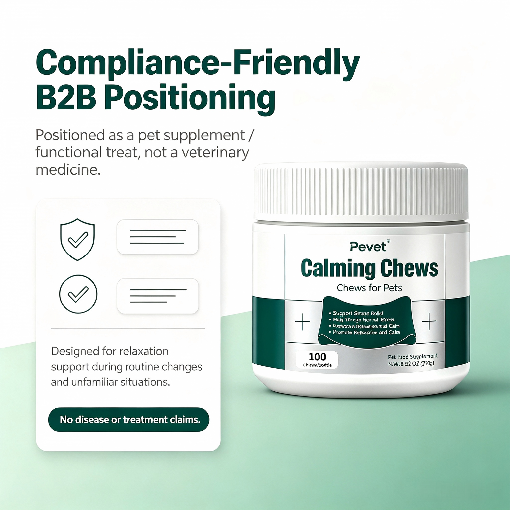 Pevet Calming Soft Chews for Cats & Dogs - Natural Ashwagandha, Inulin, Theanine, Chamomile, Eases Fireworks Stress & Noise,Pevet Calming Soft Chews for Cats & Dogs - Natural Ashwagandha, Inulin, Theanine, Chamomile, Eases Fireworks Stress & Noise,Pevet
