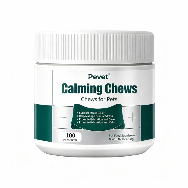 Pevet Calming Soft Chews for Cats & Dogs - Natural Ashwagandha, Inulin, Theanine, Chamomile, Eases Fireworks Stress & Noise,Pevet Calming Soft Chews for Cats & Dogs - Natural Ashwagandha, Inulin, Theanine, Chamomile, Eases Fireworks Stress & Noise,Pevet
