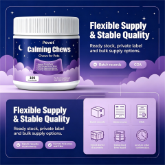 Pevet Calming Soft Chews for Cats & Dogs - Natural Colostrum, Ginger, Passion Flower, Vitamin, Eases Separation Stress & Noise,Pevet Calming Soft Chews for Cats & Dogs - Natural Colostrum, Ginger, Passion Flower, Vitamin, Eases Separation Stress & Noise,Pevet