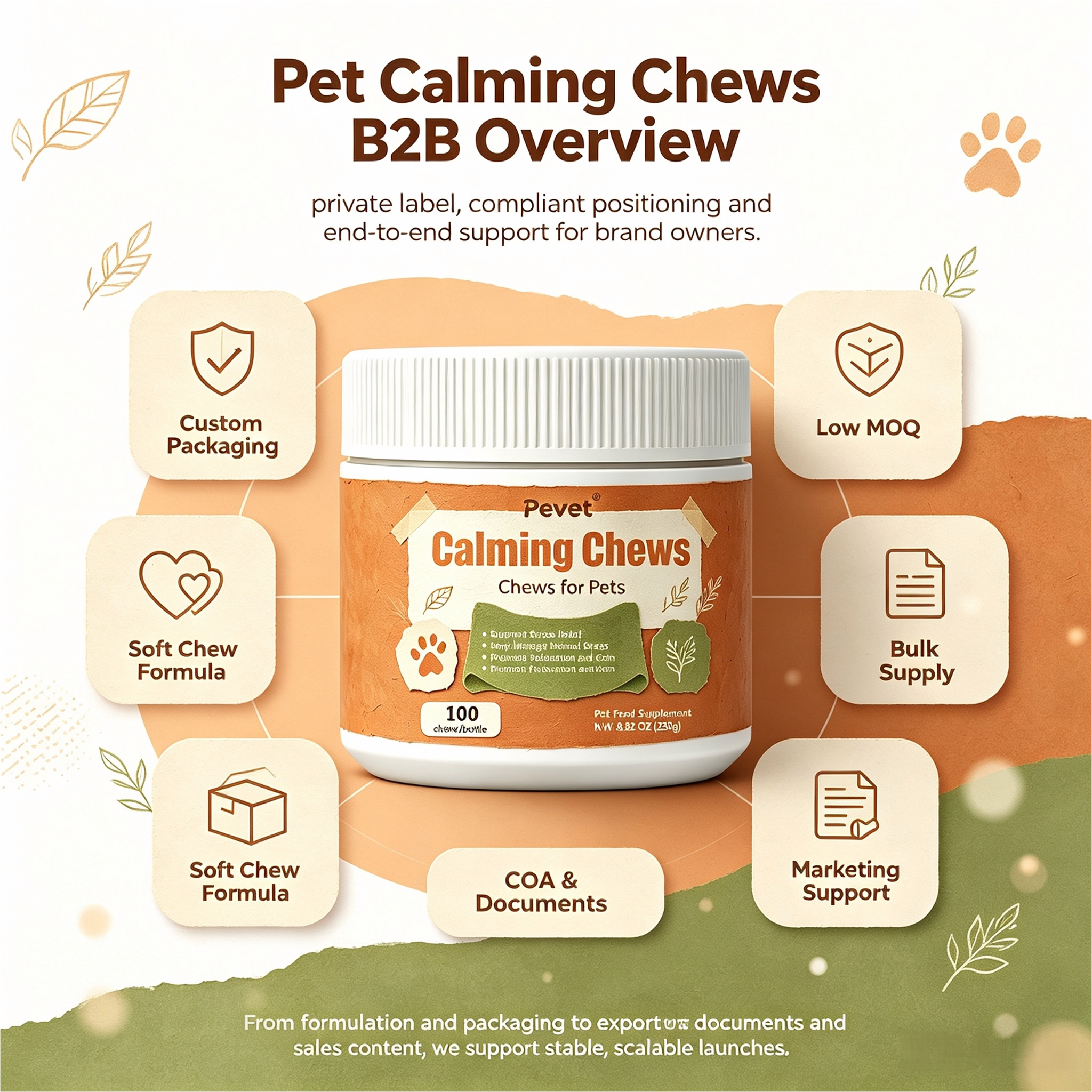Pevet Calming Soft Chews for Cats & Dogs - Natural Valerian Root, Colostrum, Ginger, L-Tryptophan, Eases Thunder Stress & Noise,Pevet Calming Soft Chews for Cats & Dogs - Natural Valerian Root, Colostrum, Ginger, L-Tryptophan, Eases Thunder Stress & Noise,Pevet