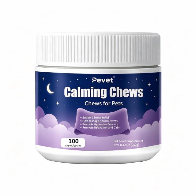 Pevet Calming Soft Chews for Cats & Dogs - Natural Colostrum, Ginger, Passion Flower, Vitamin, Eases Separation Stress & Noise,Pevet Calming Soft Chews for Cats & Dogs - Natural Colostrum, Ginger, Passion Flower, Vitamin, Eases Separation Stress & Noise,Pevet