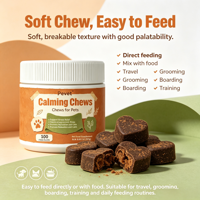 Pevet Calming Soft Chews for Cats & Dogs - Natural Valerian Root, Colostrum, Ginger, L-Tryptophan, Eases Thunder Stress & Noise,Pevet Calming Soft Chews for Cats & Dogs - Natural Valerian Root, Colostrum, Ginger, L-Tryptophan, Eases Thunder Stress & Noise,Pevet