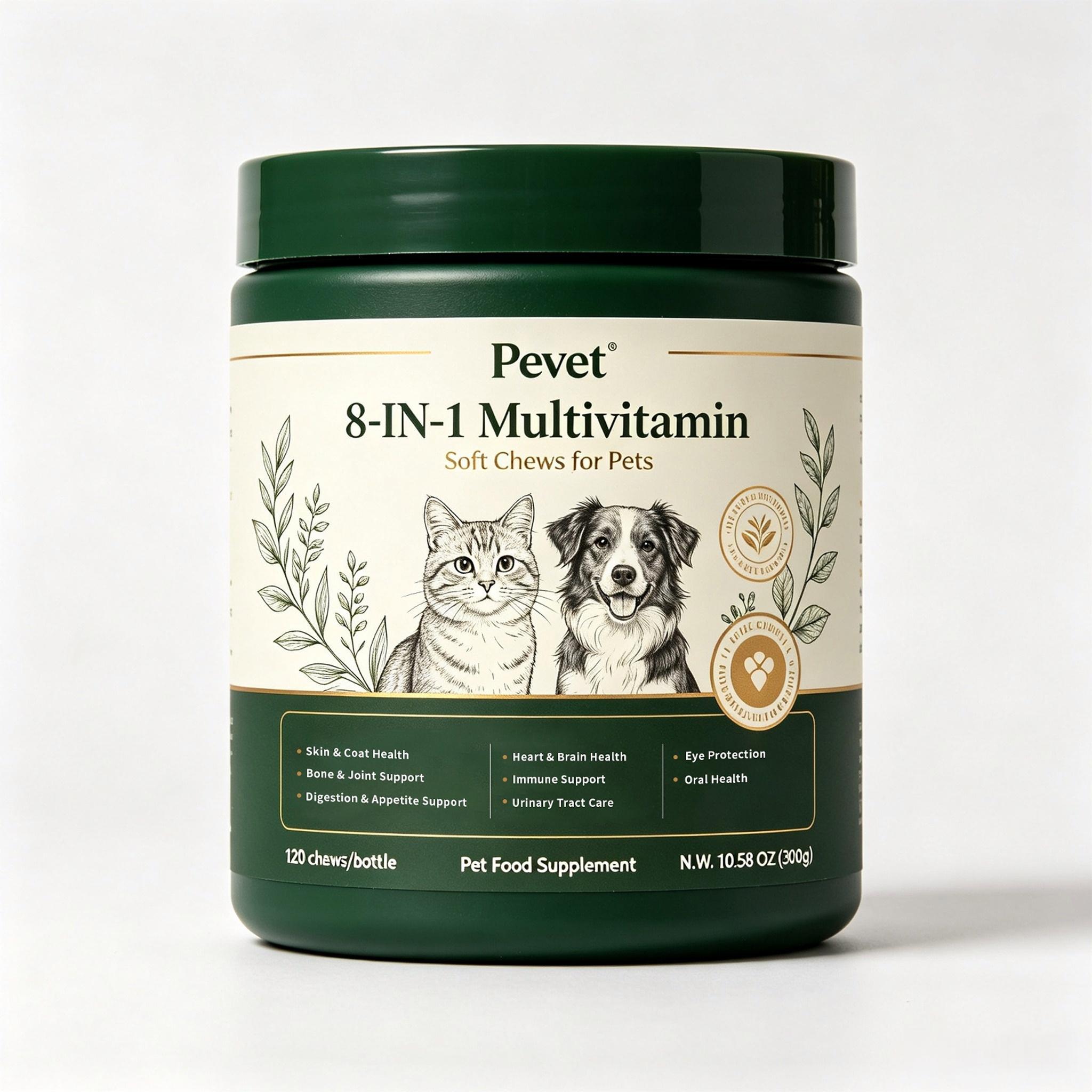 Pevet 8-in-1 Multivitamin Soft Chews Supports Fussy Eaters Skin Coat Joint Heart Digestion Urinary Vision Oral Direct Supply,Pevet 8-in-1 Multivitamin Soft Chews Supports Fussy Eaters Skin Coat Joint Heart Digestion Urinary Vision Oral Direct Supply,Pevet
