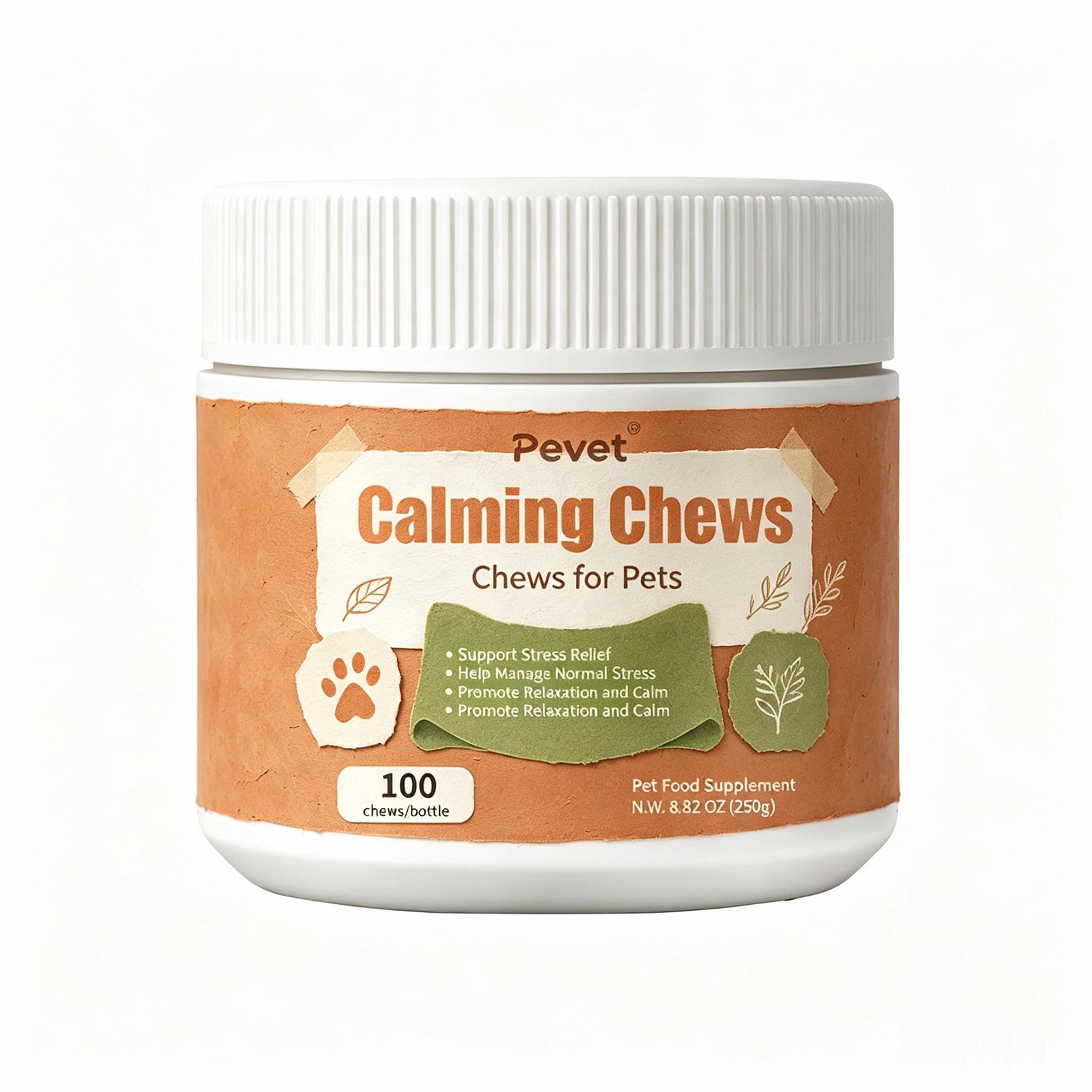 Pevet Calming Soft Chews for Cats & Dogs - Natural Valerian Root, Colostrum, Ginger, L-Tryptophan, Eases Thunder Stress & Noise,Pevet Calming Soft Chews for Cats & Dogs - Natural Valerian Root, Colostrum, Ginger, L-Tryptophan, Eases Thunder Stress & Noise,Pevet