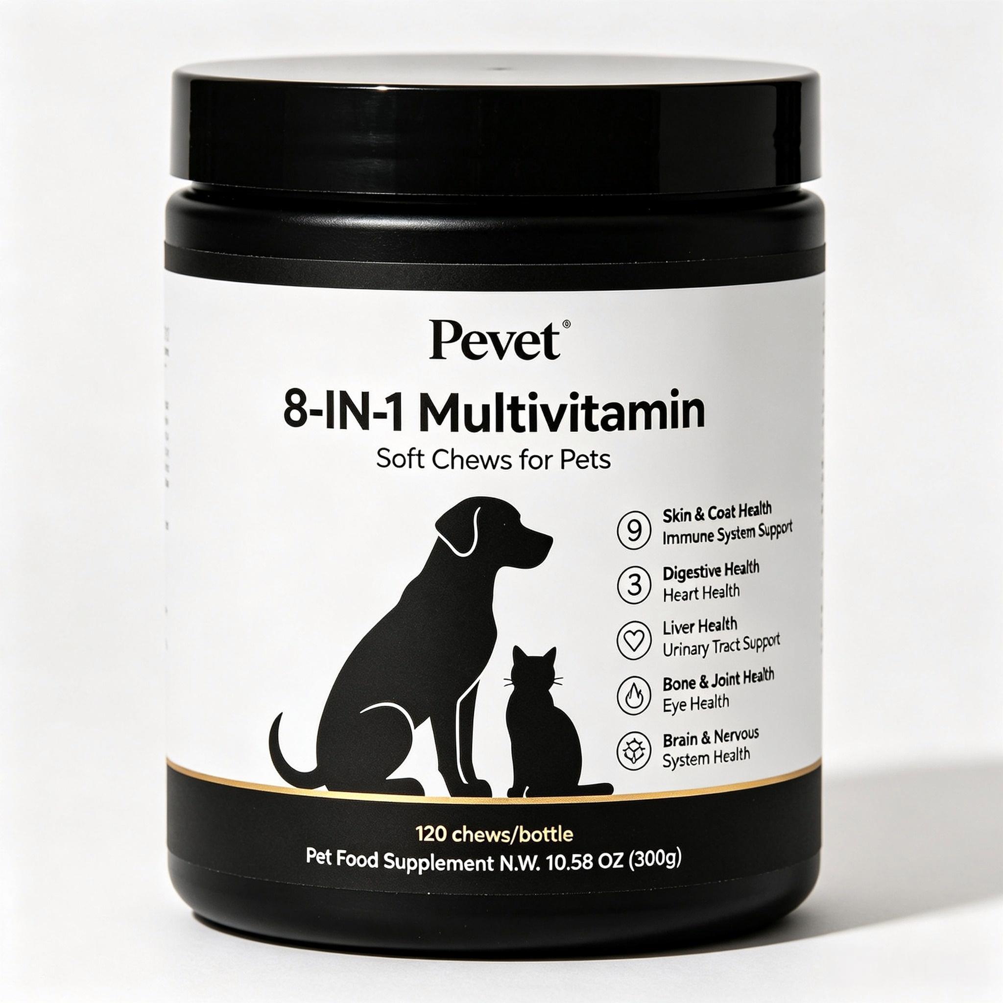 Pevet 8-in-1 Multivitamin Soft Chews Supports Young Pet Skin Coat Joint Heart Digestion Urinary Vision Oral Premium Bulk Plus,Pevet 8-in-1 Multivitamin Soft Chews Supports Young Pet Skin Coat Joint Heart Digestion Urinary Vision Oral Premium Bulk Plus,Pevet