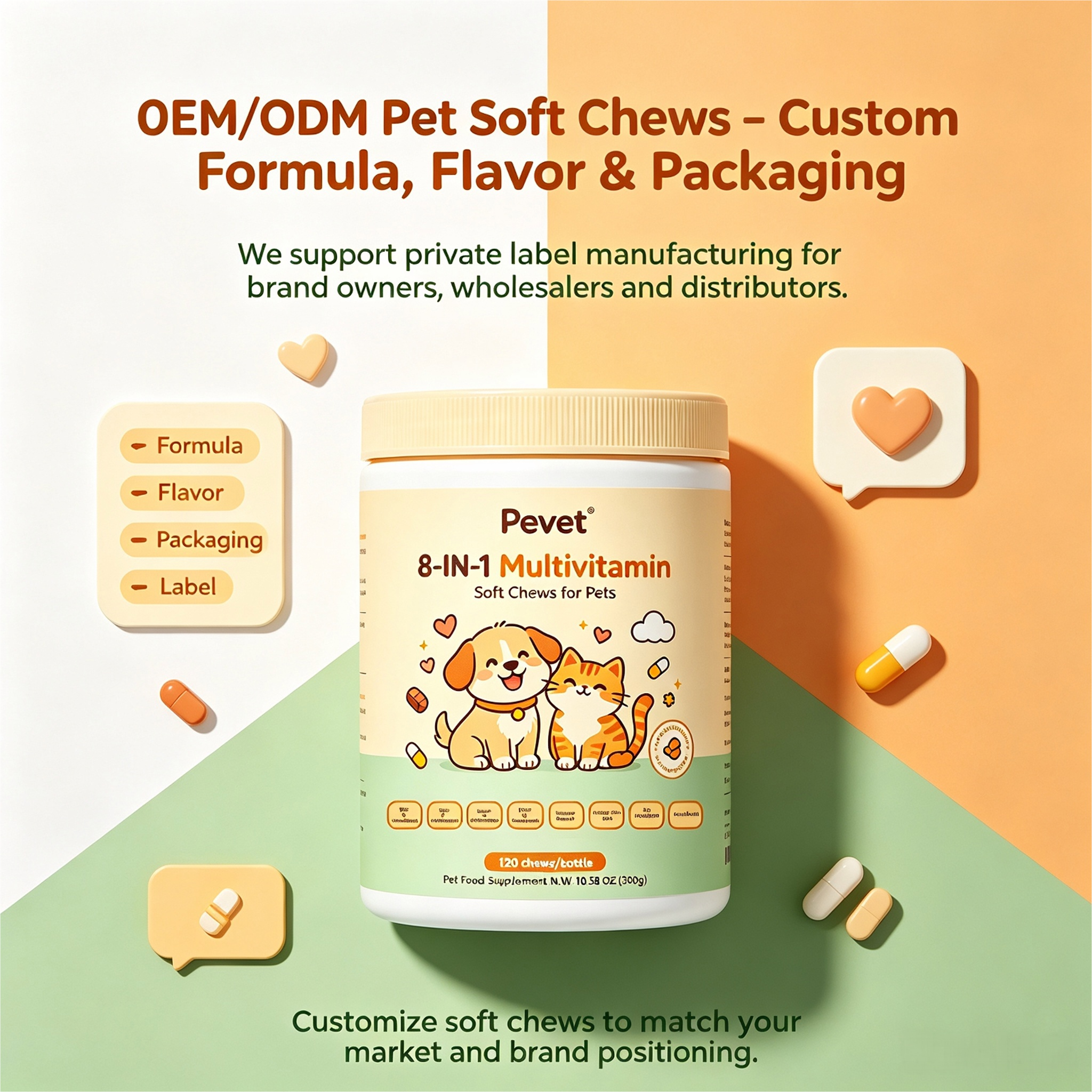 Pevet 8-in-1 Multivitamin Soft Chews Supports Travel Buddies Skin Coat Joint Heart Digestion Urinary Vision Oral Private Stock,Pevet 8-in-1 Multivitamin Soft Chews Supports Travel Buddies Skin Coat Joint Heart Digestion Urinary Vision Oral Private Stock,Pevet