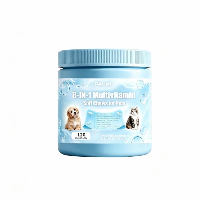 Pevet 8-in-1 Multivitamin Soft Chews Support Companion Pet Skin Coat Joint Heart Digestion Urinary Vision Oral Wholesale Direct,Pevet 8-in-1 Multivitamin Soft Chews Support Companion Pet Skin Coat Joint Heart Digestion Urinary Vision Oral Wholesale Direct,Pevet