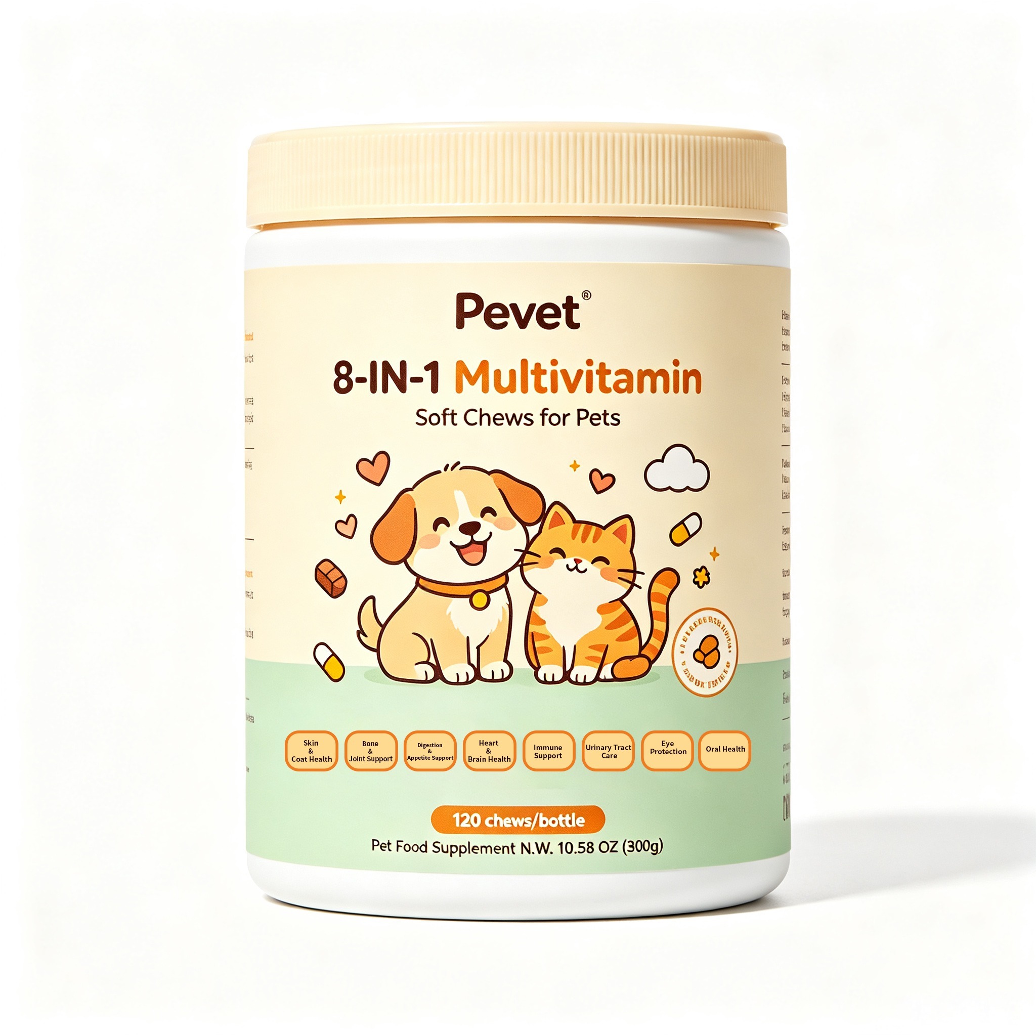 Pevet 8-in-1 Multivitamin Soft Chews Supports Travel Buddies Skin Coat Joint Heart Digestion Urinary Vision Oral Private Stock,Pevet 8-in-1 Multivitamin Soft Chews Supports Travel Buddies Skin Coat Joint Heart Digestion Urinary Vision Oral Private Stock,Pevet
