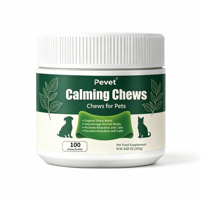 Pevet Calming Soft Chews for Cats & Dogs - Natural Colostrum, Passion Flower, Theanine, Inulin, Eases Storm Fears Stress & Noise,Pevet Calming Soft Chews for Cats & Dogs - Natural Colostrum, Passion Flower, Theanine, Inulin, Eases Storm Fears Stress & Noise,Pevet