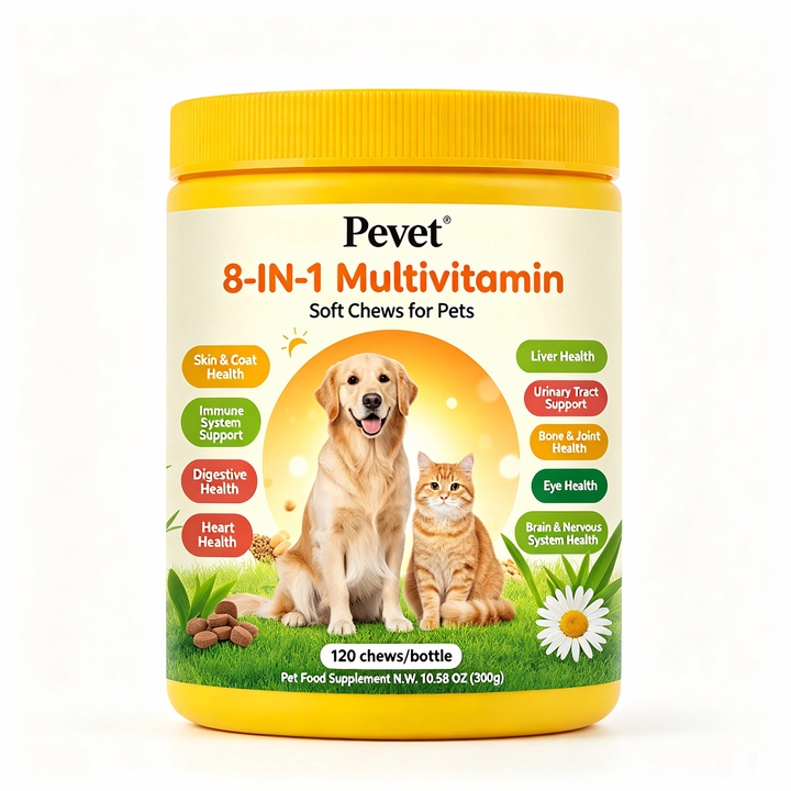 Pevet 8-in-1 Multivitamin Soft Chews Supports Post Workout Skin Coat Joint Heart Digestion Urinary Vision Oral Custom Label,Pevet 8-in-1 Multivitamin Soft Chews Supports Post Workout Skin Coat Joint Heart Digestion Urinary Vision Oral Custom Label,Pevet