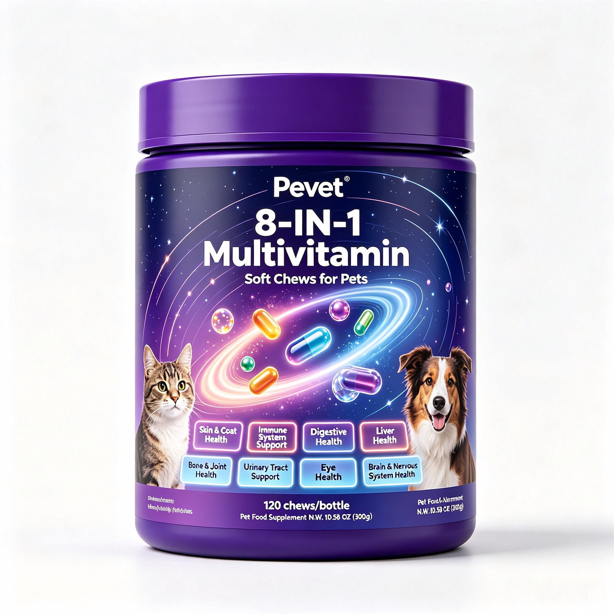 Pevet 8-in-1 Multivitamin Soft Chews Supports Multi Pets Skin Coat Joint Heart Digestion Urinary Vision Oral Premium Quality,Pevet 8-in-1 Multivitamin Soft Chews Supports Multi Pets Skin Coat Joint Heart Digestion Urinary Vision Oral Premium Quality,Pevet