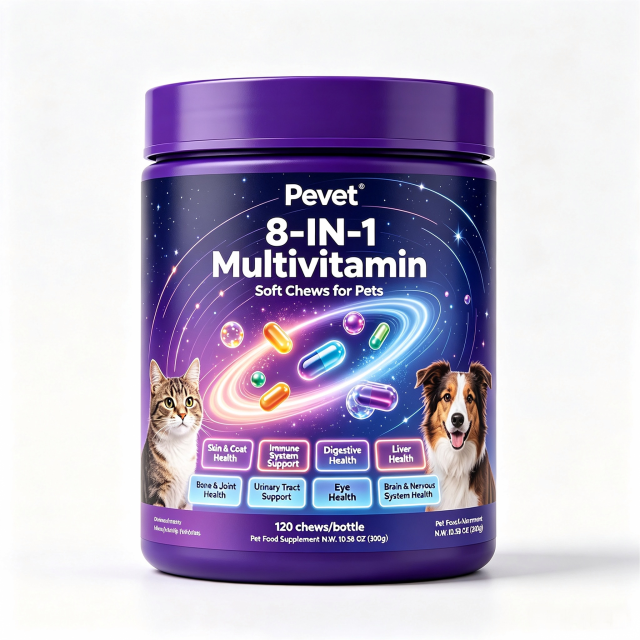 Pevet 8-in-1 Multivitamin Soft Chews Supports Multi Pets Skin Coat Joint Heart Digestion Urinary Vision Oral Premium Quality,Pevet 8-in-1 Multivitamin Soft Chews Supports Multi Pets Skin Coat Joint Heart Digestion Urinary Vision Oral Premium Quality,Pevet