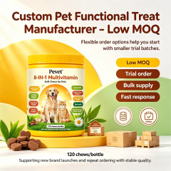 Pevet 8-in-1 Multivitamin Soft Chews Supports Post Workout Skin Coat Joint Heart Digestion Urinary Vision Oral Custom Label,Pevet 8-in-1 Multivitamin Soft Chews Supports Post Workout Skin Coat Joint Heart Digestion Urinary Vision Oral Custom Label,Pevet