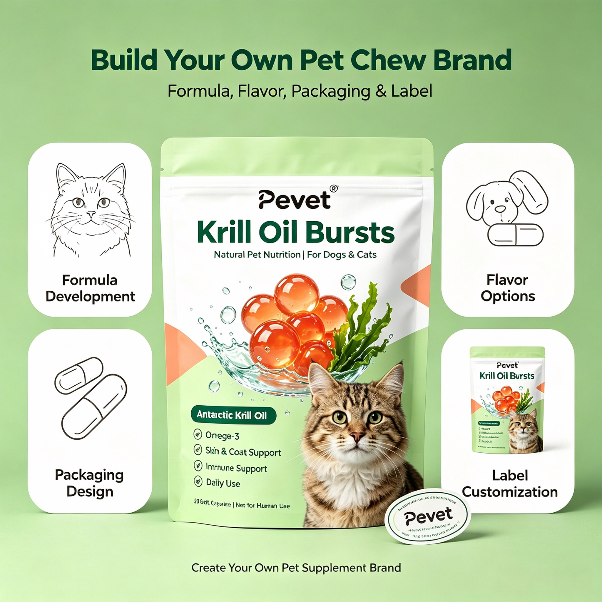 Pevet Custom Krill Oil Liquid-Filled Burst Beads Sachet OEM ODM Private Label Dietary Supplement Factory,Pevet Custom Krill Oil Liquid-Filled Burst Beads Sachet OEM ODM Private Label Dietary Supplement Factory,Pevet
