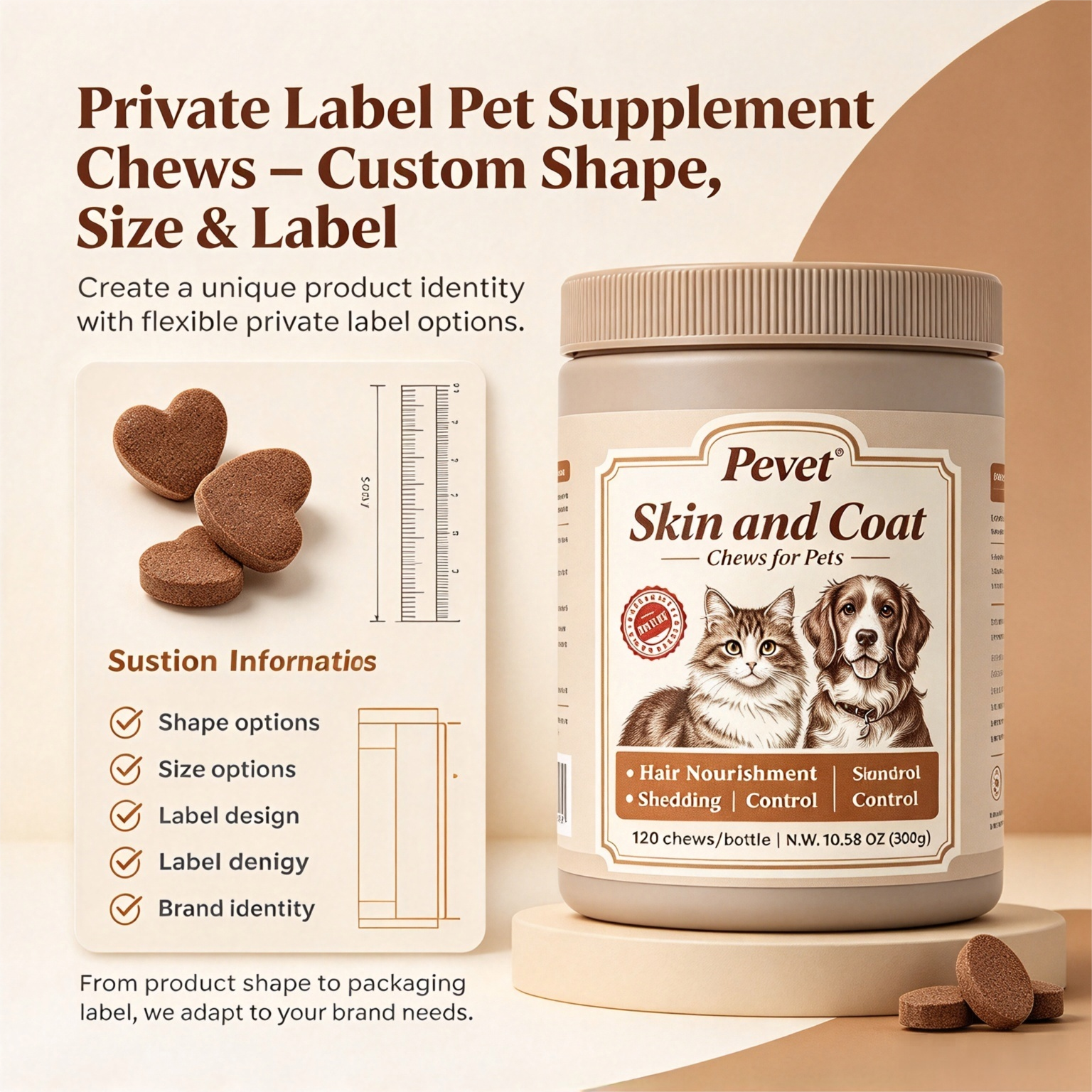 Pevet Private Label Skin and Coat Soft Chews OEM ODM Pet Supplement Manufacturer Custom Formula Omega 3 Biotin Dog Chews,Pevet Private Label Skin and Coat Soft Chews OEM ODM Pet Supplement Manufacturer Custom Formula Omega 3 Biotin Dog Chews,Pevet